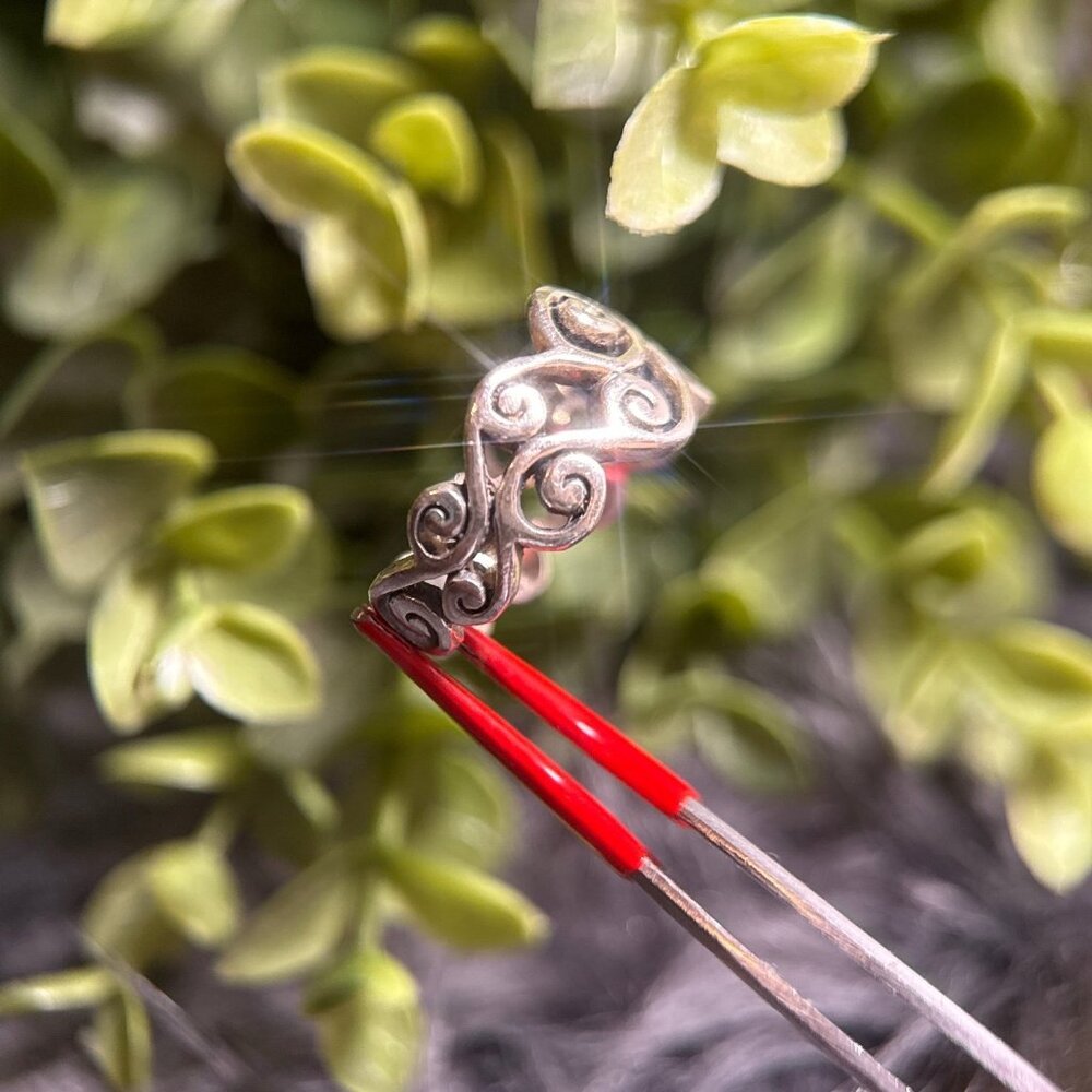 Silver 925 Scroll Ring - image 3